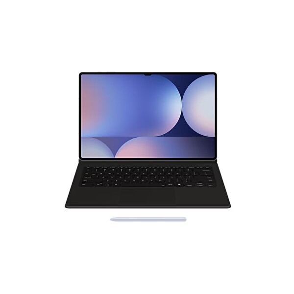 Samsung Galaxy Tab S10 Ultra ile Uyumlu Klavyeli Mousepadli Siyah Kılıf