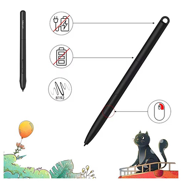 XP-Pen PH3 Pilsiz Stylus Star G960 - Star G960S Uyumlu Grafik Tablet Kalem