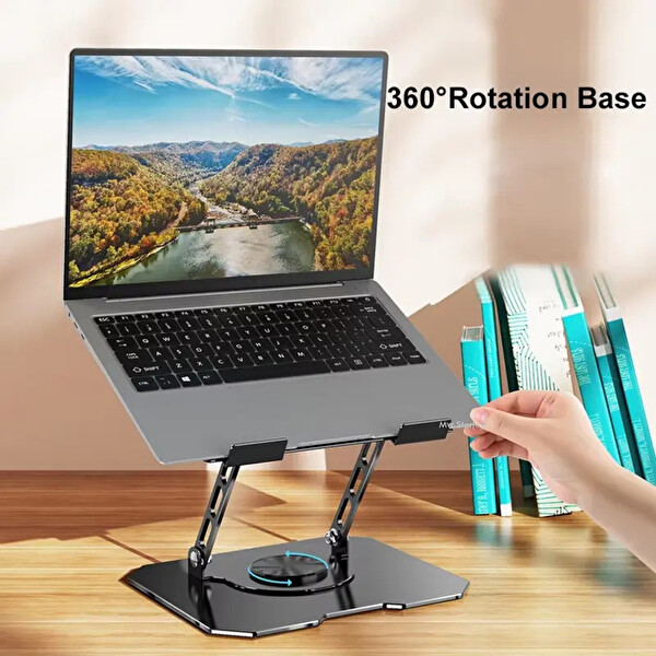 McStorey Taşınabilir 360° Ayarlanabilir Katlanabilir Gri Tablet Standı