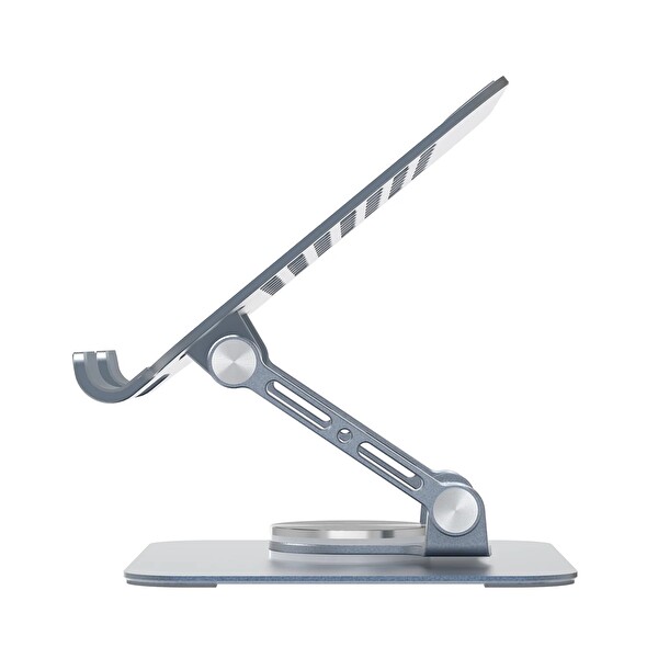 Bix PS01 360 Dönebilen Isı Dağıtımlı Katlanabilir Metal Tablet Standı - Gri