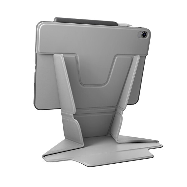 Uniq Ryze iPad Air 11 2024 Standlı Katlanabilir Tablet Kılıfı - Gri