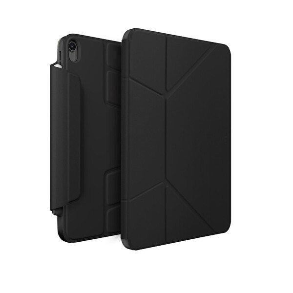 Uniq Ryze iPad Air 11 2024 Standlı Katlanabilir Tablet Kılıfı - Siyah
