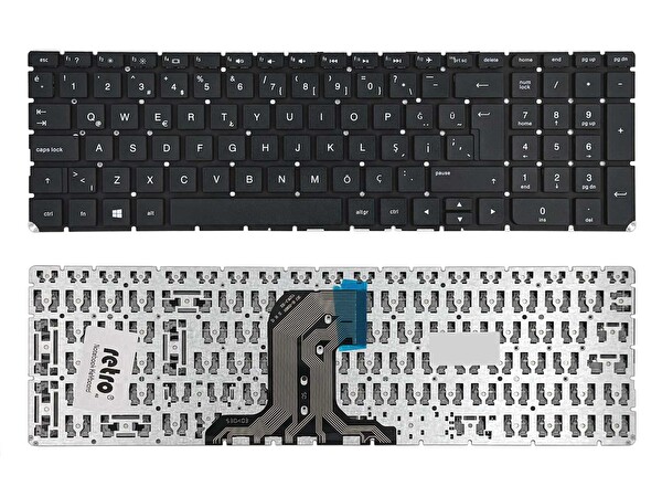 Retro HP15 - AC000 İle Uyumlu Notebook Klavyesi - Siyah - TR