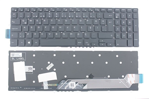 Retro Dell Inspiron 5567 İle Uyumlu Notebook Klavyesi - Siyah - TR
