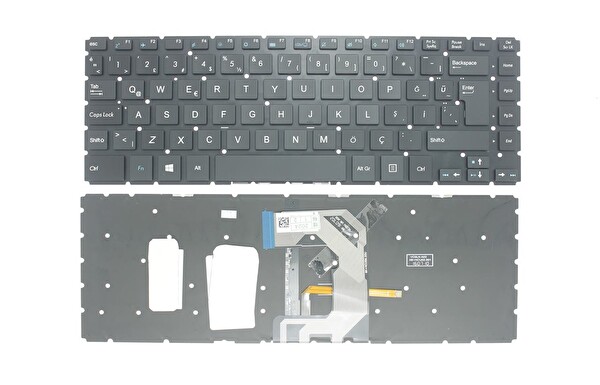 Retro Casper Nirvana F300 İle Uyumlu Notebook Klavye - Siyah - TR Işıklı
