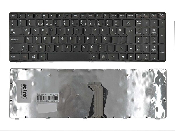 Retro Lenovo G700 İle Uyumlu Notebook Klavye   Siyah   TR