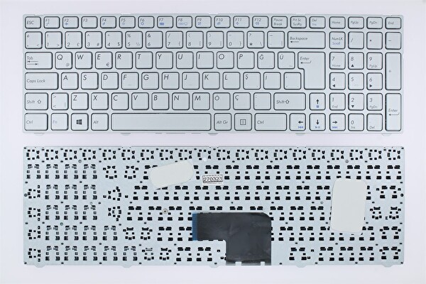 Retro Casper Nirvana CSD CGU C15M İle Uyumlu Notebook Klavye - SilVer - TR