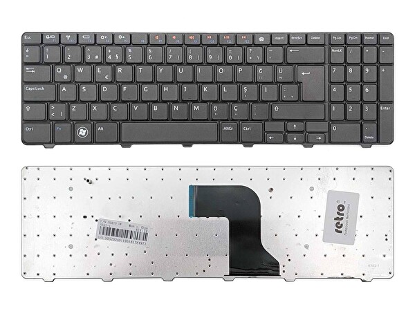 Retro Dell inspiron N5010 İle Uyumlu Notebook Klavyesi - Siyah - TR