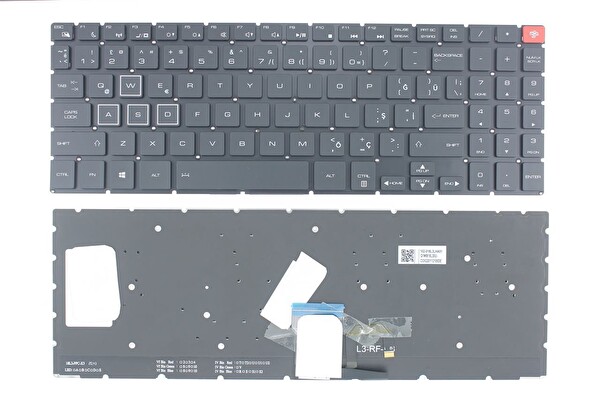 Retro Casper Excalibur G900 İle Uyumlu Notebook Klavye - Siyah - TR Işıklı RGB