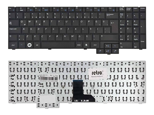 Retro Samsung R540 NP - R540 İle Uyumlu Notebook Klavye - Siyah - TR