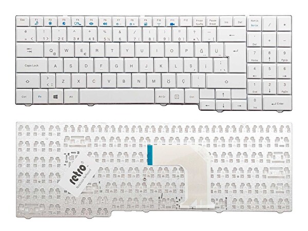 Retro Casper MB51 İle Uyumlu Notebook Klavyesi - Beyaz - TR