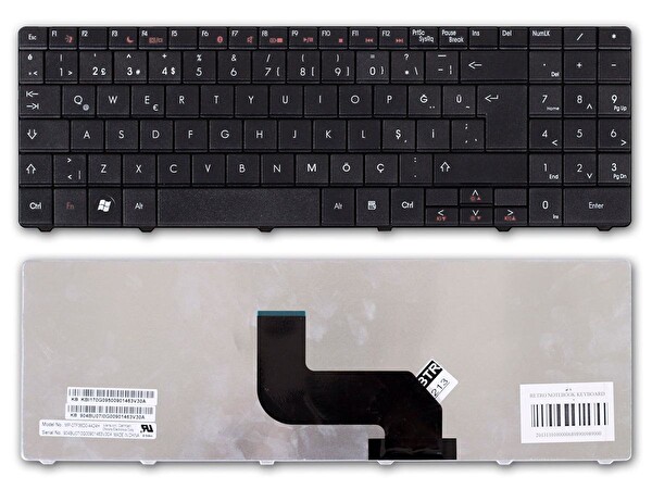 Retro Achines E625 E627 E628 İle Uyumlu Notebook Klavye - Siyah - TR