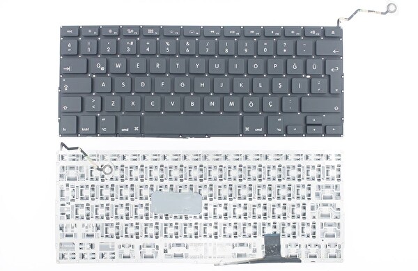 Retro Apple MacBook Pro A1297 2011 İle Uyumlu Notebook Klavye - Siyah - TR