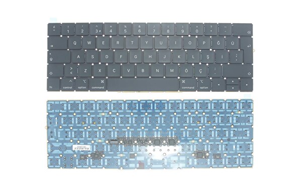 Retro Apple MacBook Pro A1706 2016 İle Uyumlu Notebook Klavye - Siyah - TR