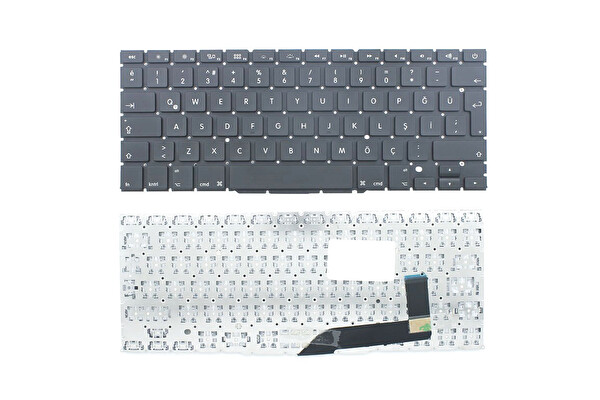 Retro Apple MacBook Pro A1398 2012 - 13 - 14 - 15 İle Uyumlu Notebook Klavye - Siyah - TR