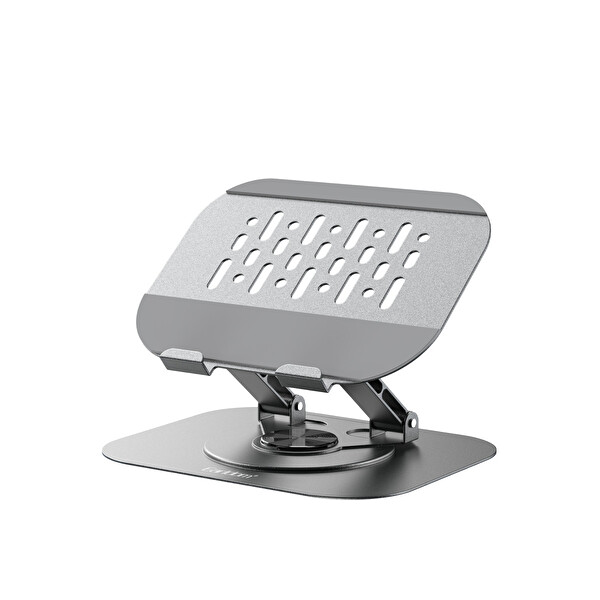 Earldom EH334 360 Derece Ayarlanabilir Metal Tablet Standı - Gri 120x120x100 MM