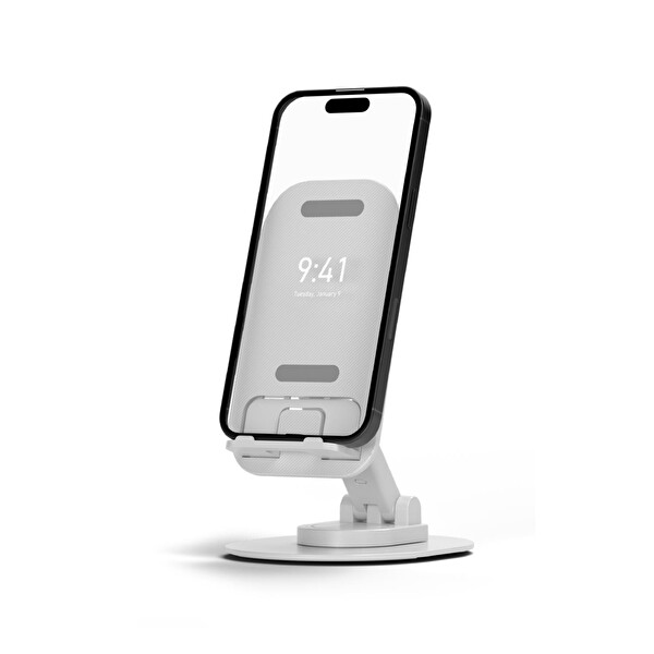Polosmart PBS154 Telefon Tablet Standı 60 Derece Ayarlanabilir 1000 G Taşıma Kapasiteli Beyaz