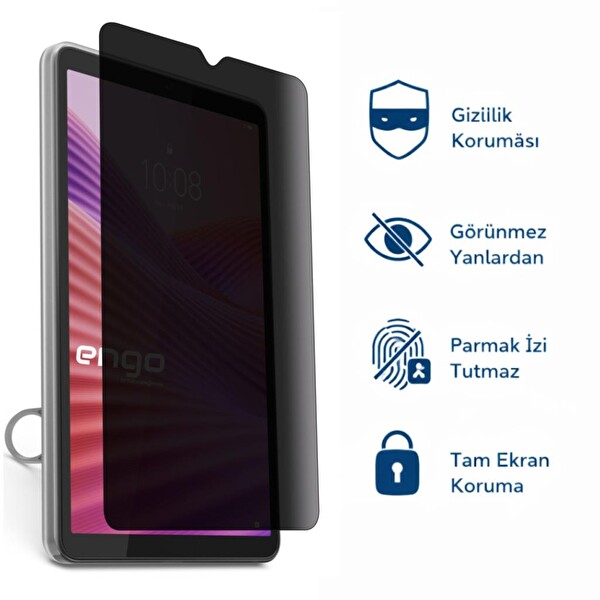 Engo Lenovo Tab One TB305XU 8.7 inç Hayalet Ekran Koruyucu Şeffaf