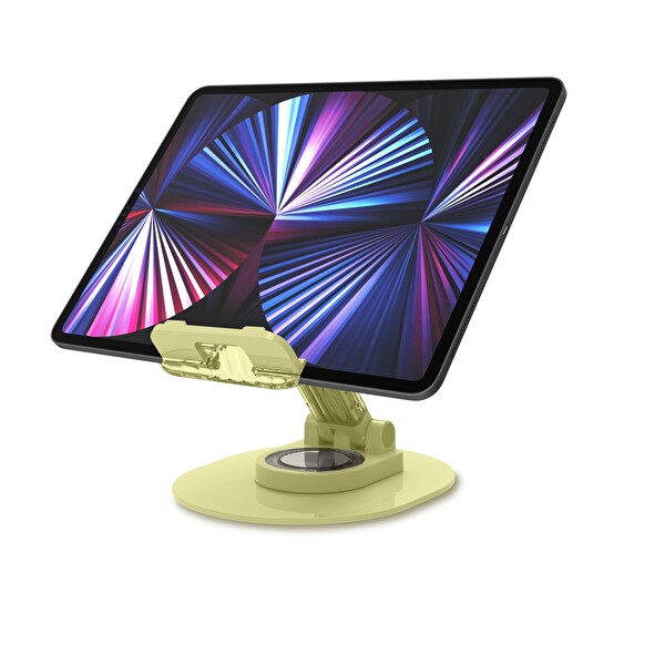 Polosmart PSM143 60° Ayarlanabilir 1000 G Taşıma Kapasiteli Telefon Tablet Standı Sarı