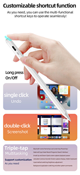Piili iPad Kalem P-Pen3 Wireless Magnetic Smart Pen Bluetooth Palm Rejection