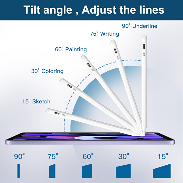 Piili iPad Kalem P-Pen3 Wireless Magnetic Smart Pen Bluetooth Palm Rejection
