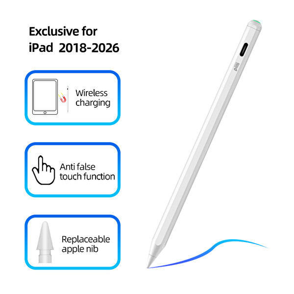 Piili iPad Kalem P-Pen3 Wireless Magnetic Smart Pen Bluetooth Palm Rejection