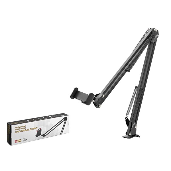 Nodar ND1052 Mafsallı Kollu Masa Kenarı Telefon ve Tablet Standı -Siyah