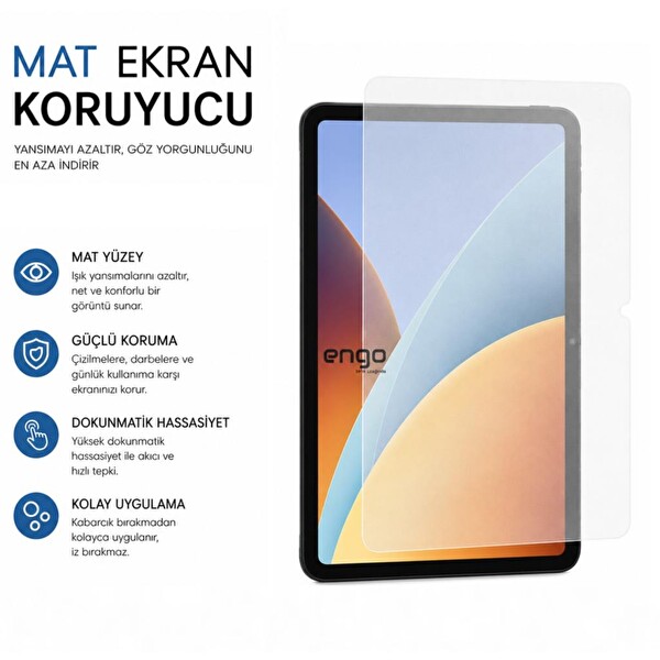 Engo Redmi Pad 2 9.7 9H Nano Şeffaf Mat Ekran Koruyucu 4