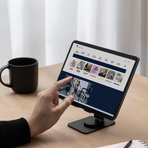 Polosmart PSM145 360 Derece Ayarlanabilir 1000 GR Taşıma Kapasiteli Siyah Telefon Tablet Standı