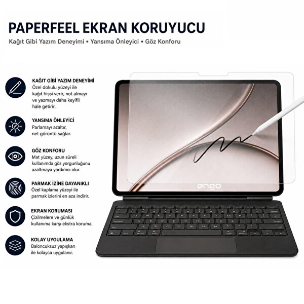 Engo OnePlus Pad 4 Paperfeel 13.2 inç Tablet Ekran Koruyucu