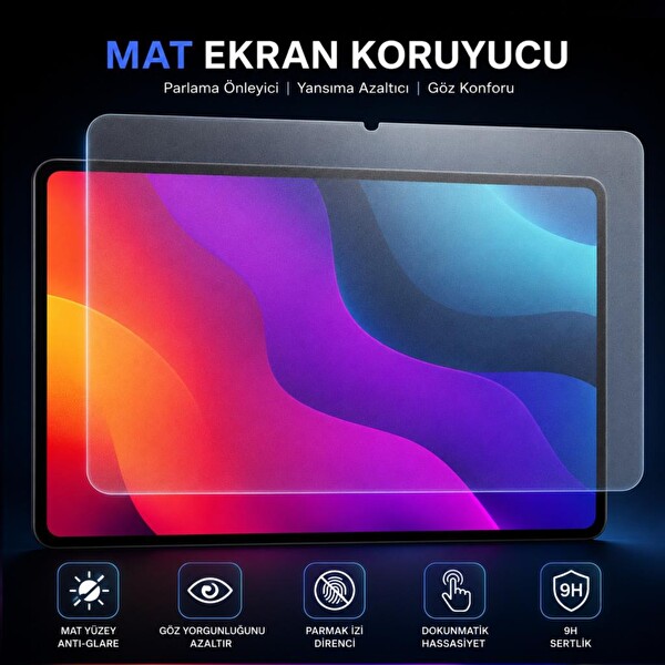 Engo Casper PAD M10 Pro İle Uyumlu 12.2 Parmak İzi Bırakmayan Yansıma Ve Parlama Önleyici Koruma 9H Kırılmaz Mat Ekran Koruyucu 2