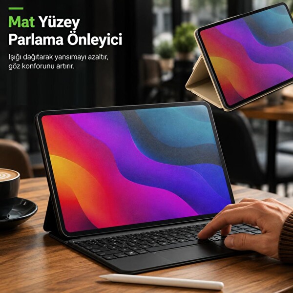 Engo Casper PAD M10 Pro İle Uyumlu 12.2 Parmak İzi Bırakmayan Yansıma Ve Parlama Önleyici Koruma 9H Kırılmaz Mat Ekran Koruyucu 4