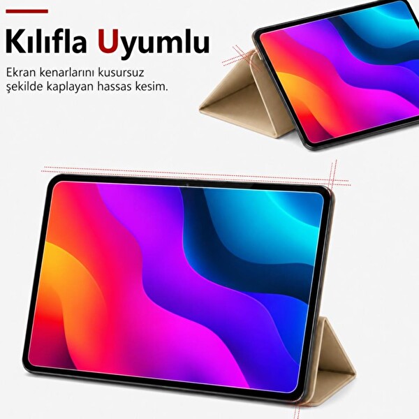 Engo Casper PAD M10 Pro İle Uyumlu 12.2 9H Kırılmaz Esnek Nano Cam Çizilmeye Ve Darbeye Dayanıklı HD Şeffaf  Ekran Koruyucu 4