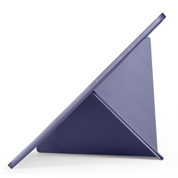 Başkenttekno Samsung Galaxy Tab S11 Ultra Uyumlu Kılıf Tri Folding Kalem Bölmeli Standlı Kılıf Mor