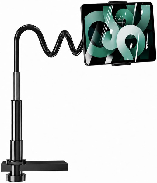 Coverzone Esnek Kollu ENT 360° Döner Ayarlanabilir Masa Kelepçesi Magnezyum Alaşımlı Bükülebilir Gövde Telefon ve Tablet Standı