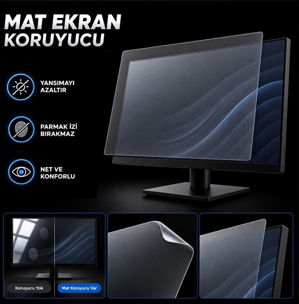 Engo Dell Pro E2425HSM 23.8 İnç Uyumlu Mat Ekran Koruyucu Yansıma ve Parlama Önleyici 9H Esnek Nano