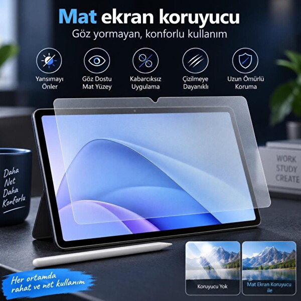 Engo Honor Pad 20 Pro Uyumlu Mat Ekran Koruyucu 12.1