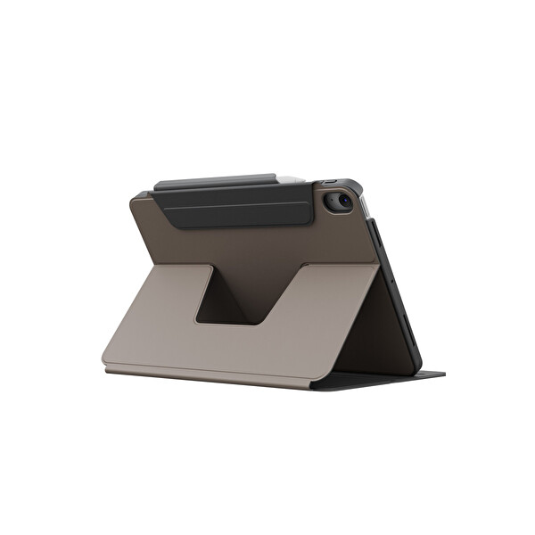 Uniq Apple iPad Air 13 (2024) Rovus Snapmount 360 Derece Dönebilen Manyetik Tablet Kılıf - Gri