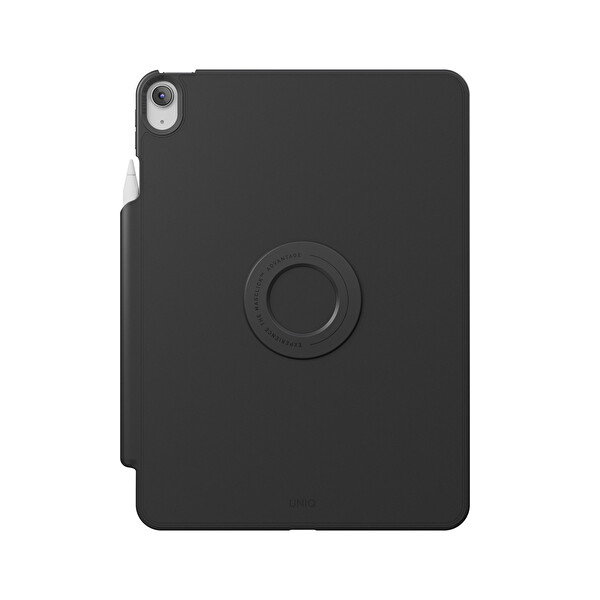 Uniq Apple iPad 2025 10.9 (10.Nesil) Rovus Snapmount 360 Derece Dönebilen Manyetik Tablet Kılıf - Siyah