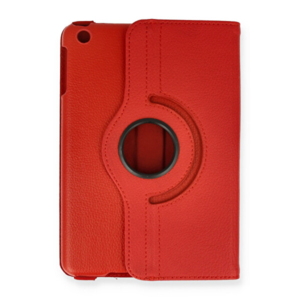 Newface Apple iPad Mini 1 Kılıf 360 Tablet Deri Kılıf - Kırmızı