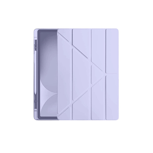 Newface Apple iPad Pro 11 (2024) Kılıf Kalemlikli Hugo Tablet Kılıfı - Lila