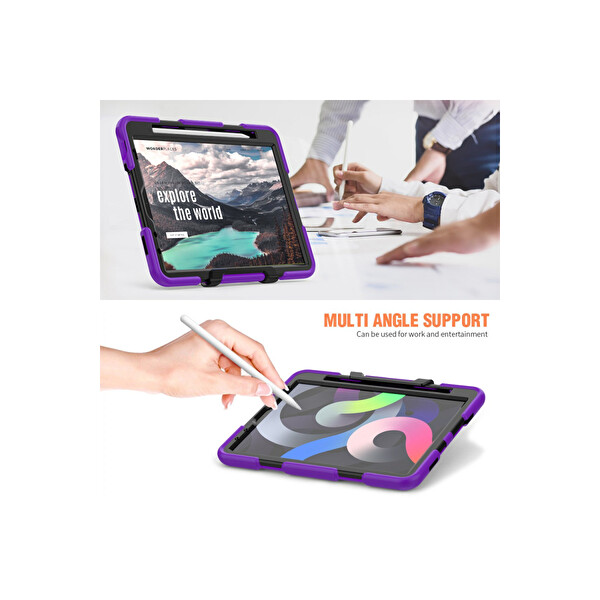 Newface Apple iPad Pro 11 (2020) Kılıf Griffin Tablet Kapak - Mor