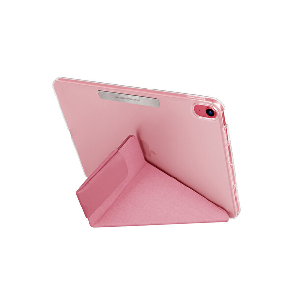 Uniq Apple iPad 2022 10.9 (10.Nesil) Camden Katlanabilir Tablet Kapak - Koyu Pembe