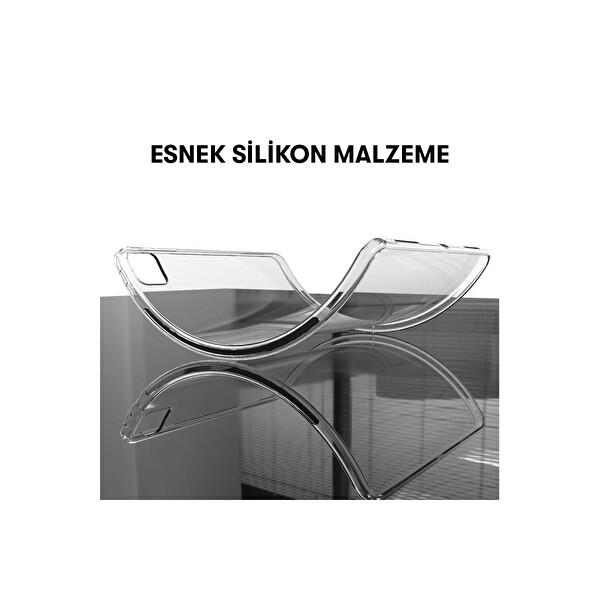 Newface Samsung Galaxy T737 Tab S7 FE 12.4 Kılıf Anti Shock Tablet Silikon - Şeffaf