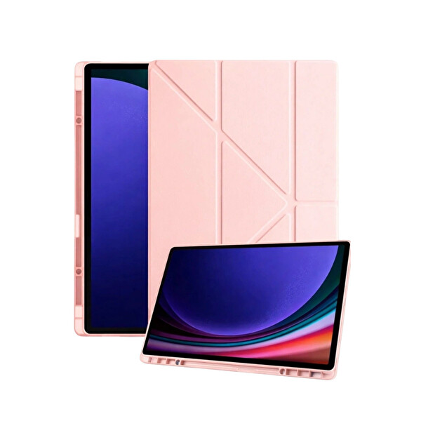 Newface Samsung Galaxy Tab A11 Plus Kalemlikli Mars Tablet Kılıfı - Rose Gold