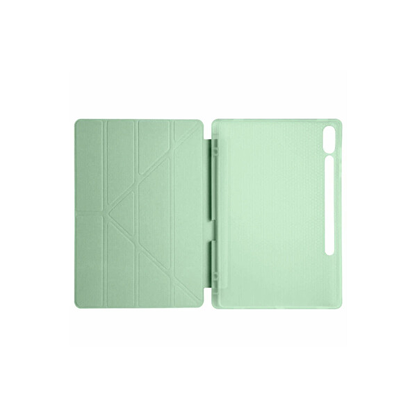 Newface Samsung Galaxy X510 Tab S9 FE 11 Kılıf Kalemlikli Mars Tablet Kılıfı - Açık Yeşil