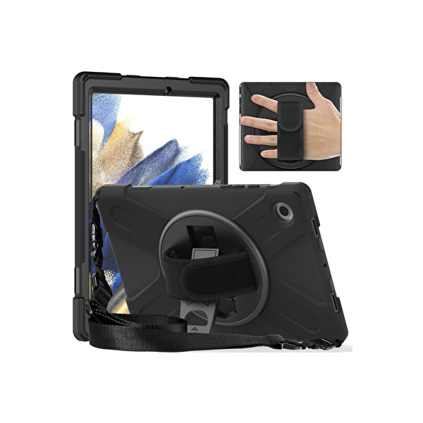 Newface Samsung Galaxy Tab A11 Plus Kılıf Amazing Tablet Kapak - Siyah