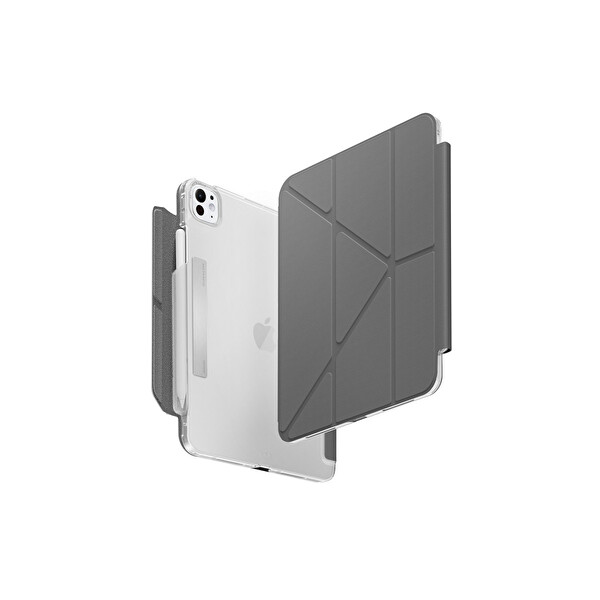 Uniq Apple iPad Pro 13 (2024) Camden Katlanabilir Tablet Kapak - Koyu Gri