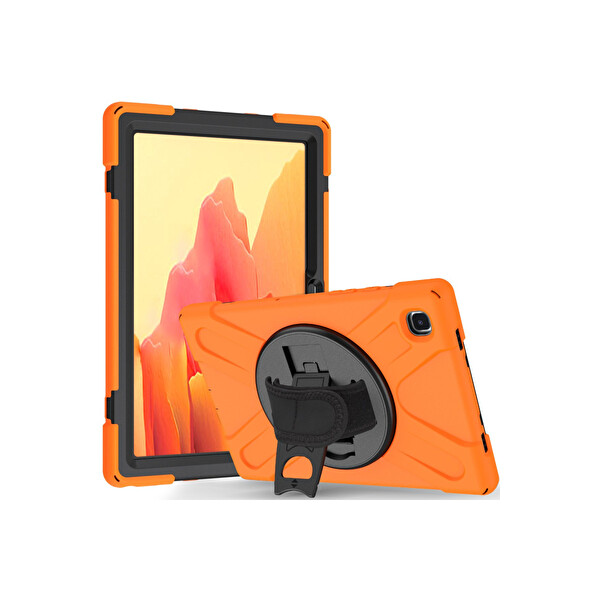 Newface Samsung Galaxy T220 Tab A7 Lite 8.7 Kılıf Amazing Tablet Kapak - Turuncu