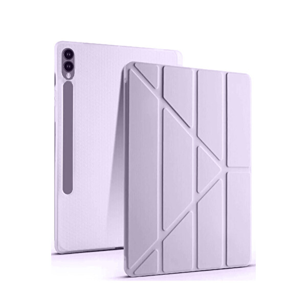 Newface Samsung Galaxy X610 Tab S9 FE Plus 12.4 Kılıf Kalemlikli Mars Tablet Kılıfı - Lila